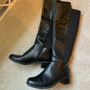 Women's Size 7.5 Dana Buchman Black Leather Boots